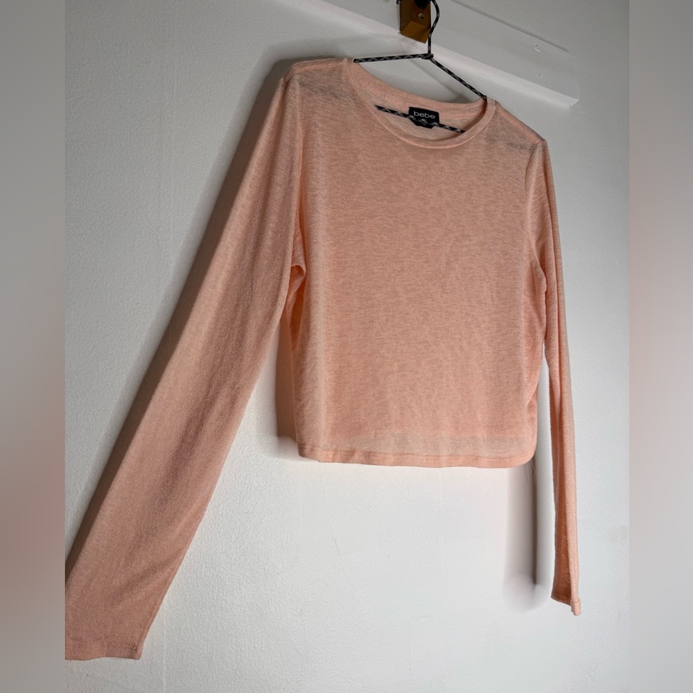 Bebe Soft Coral Long Sleeve Tee